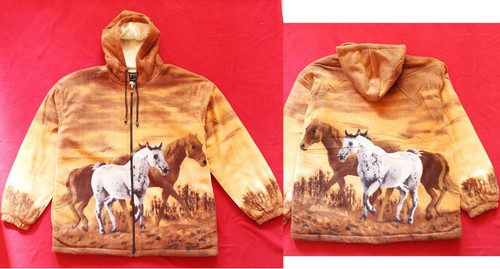Fleece jacke pferd braun - jacke,