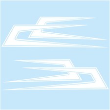 2er Set LKW Zacken Aufkleber