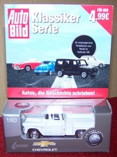 Chevrolet Stepside 55  weiss  " Auto Bild Klassiker Serie "  Welly Ausgabe 37