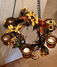 Kerzenleuchter hängend, 6 flammig aus Schmiedeeisen