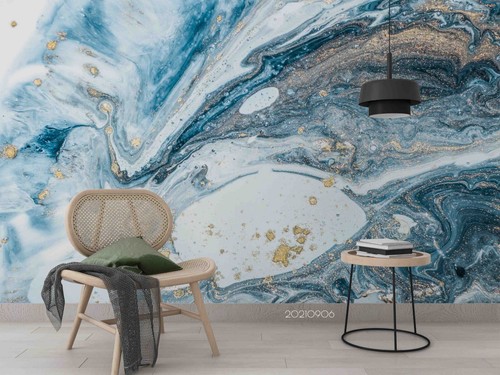 Tinte gemalt wellen steine - 3d,