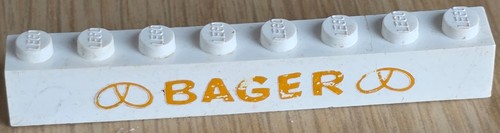Lego vintage 1x8 stein weiß - lego,