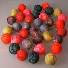 Stoff Ball Lichterkette, 35