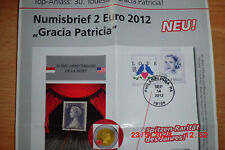 2  Euro  2012 Numis Brief Gracia Patricia (Stempel Todestag Geburtsort)