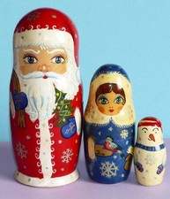Nikolaus Weihnachtsmann Matrjoschka Väterchen Frost Matroschka Volkskunst