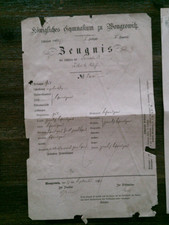 alte historische Zeugnisse aus