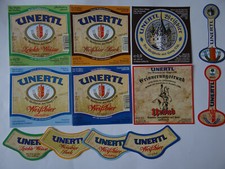 6 versch. Bier-Etiketten -