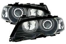 CCFL Angel Eyes Scheinwerfer + Blinker in Schwarz für 3er BMW E46 Coupe + Cabrio