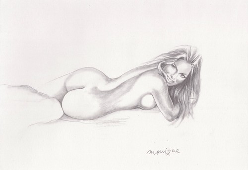 Akt nude naked woman - , nue