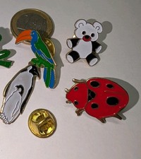 4 Pins Tiere Pinguin Panda