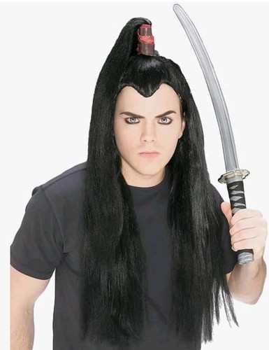 Samurai perücke schwarz - samurai,