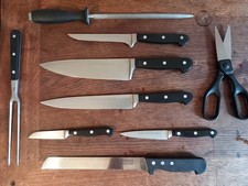 Messerblock  ED. WÜSTHOF DREIZACKWERK  10 teilig, gebraucht-Bucheblock refreshed