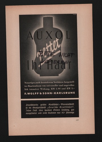 Karlsruhe werbung 1938 - karlsruhe,, f