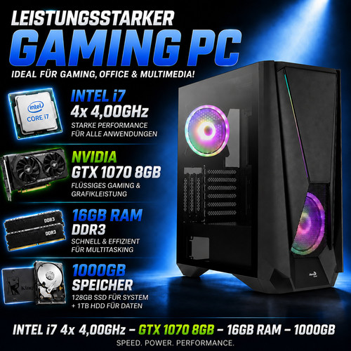 Gaming intel i7 4x - pc,