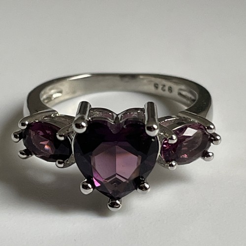 925 silber ring - 925, lila