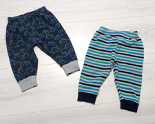 2tlg. Hose PRIMARK *** Baby Pyjamahosen Pyjama Dino Streifen *** Größe 74