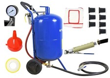 Sandstrahlmaschine 76l Sandstrahlgerät Mobile Sandstrahler + Maske + 7 x Düsen