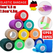 12/24 Elastische Binden selbsthaftende Haftbandagen Fixierbinde kohäsiv Verband