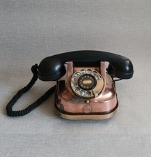 Antikes kupfer telefon mit - kupfer,