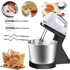 100W Stand Mixer Haushalts-Handmixer Kuchenmixer 2 in 1 Mixer mit Rührschüssel