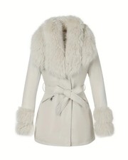 Damen Kunst LEDER  Mantel