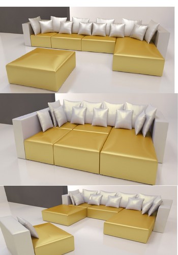 Modul sofa glamour couch - modul,