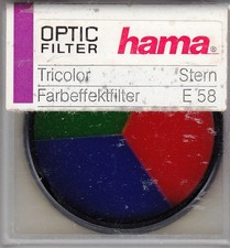 58mm Farbeffektfilter Tricolor Stern von Hama