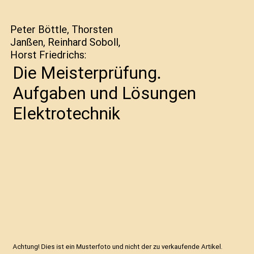 Die meisterprüfung aufgaben - meisterprüfung.,