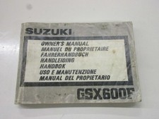 Handbuch Fahrerhandbuch Suzuki GSX 600 F 99011-19C51-042 Owner´s Manual handbok