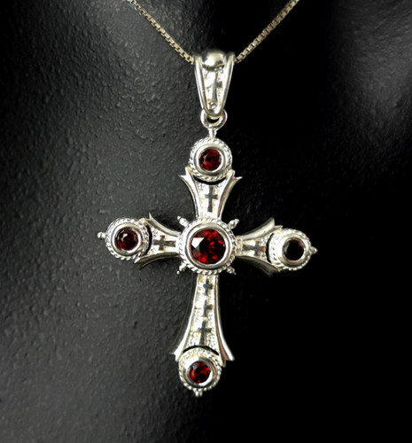 Anhänger silber 925 granat - silber,