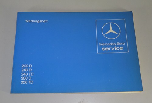 Scheckheft mercedes benz - scheckheft, w123