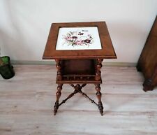 Gründerzeit Beistelltisch Fliesentisch Tischchen Blumentisch mit Fliese