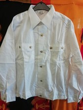 DDR NVA VOLKSMARINE UNIFORM HEMD BLUSE WEIß OFFIZIER !!!