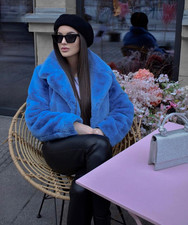 Zara kurzer kunstfellmantel - zara,