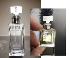 Eternity Woman Calvin Klein 4ml Parfum ( selten ! ) + leerer 100ml Deko Flakon?