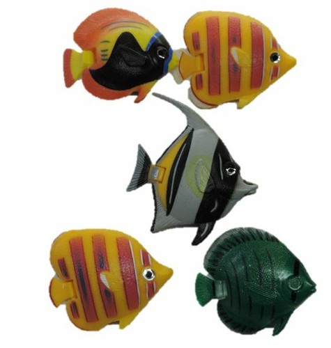 5xdeko fische bunt gemischt - fische,