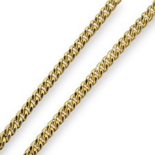 Gelbgold Kette Panzerkette Flachpanzerkette | 42cm 14K/585 ca. 1,3mm glänzend