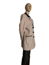 Gehrock oversize Blazer Casanova rosè blau kariert Hahnentritt vintage 38 40