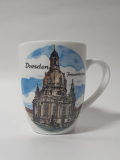 Porzellan Tasse Porzellanmanufaktur Kleiber "Dresden Frauenkirche" ca. 10,5 cm
