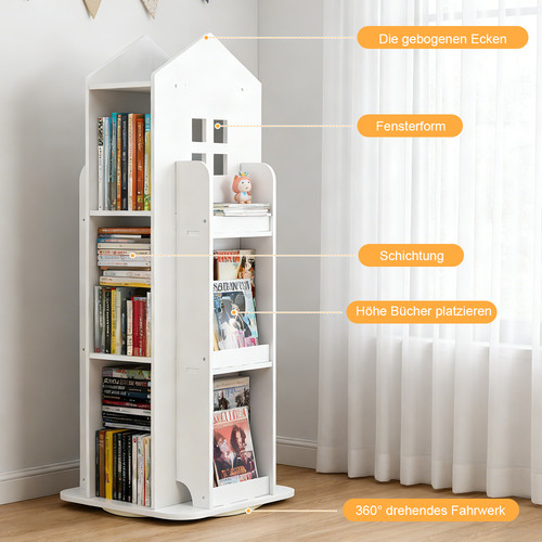 360 drehbarer bücherregal - drehbarer,