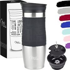 Milu Thermobecher 370ml 450ml Isolierbecher Edelstahl Kaffeebecher to go B-WARE