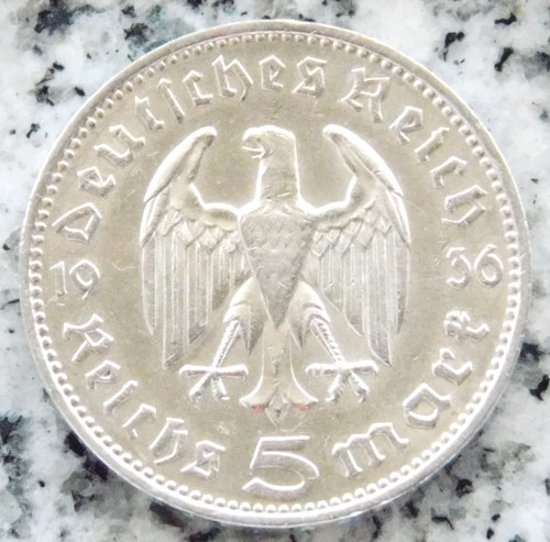 Silbermünze reichsmark 1936 - silbermünze,