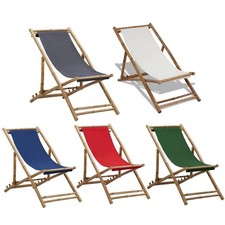 Liegestuhl Gartenliege Bambus