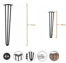 4x Hairpin Legs Tischfüße