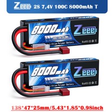 2x Zeee 7,4V 8000mAh 2S Lipo