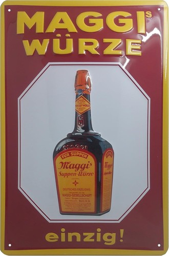 Maggi würze blechschild rot - würze,