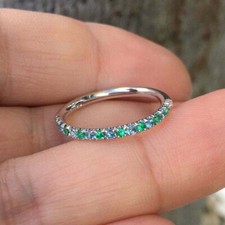 Blau & Grün Rund Diamant Half