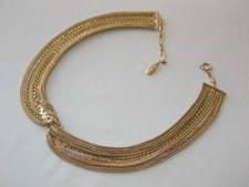 CHRISTIAN DIOR KETTE COLLIER v. 1960 HANDARBEIT vergoldet ausgefallen 55 gr. TOP