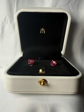 585 Rotgold Ohrringe mit 6