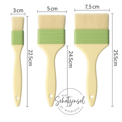 3er set silikon backpinsel - silikon-backpinsel, –